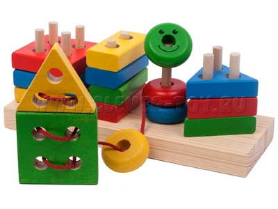 Конструктор деревянный Геометрик (16 деталей)