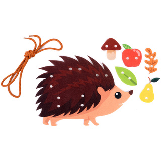 Ежик. Шнуровка (фетр)