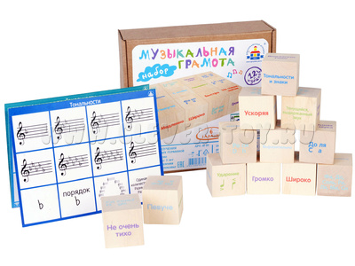 Набор деревянный для изучения музыкальных терминов "Музыкальная грамота"