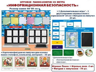 Панно "Информационная безопасность", фетр (66дет.+ 2 планшета)