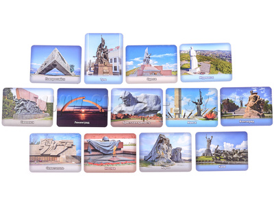 Магнитные карточки Города-герои (13 карточек)