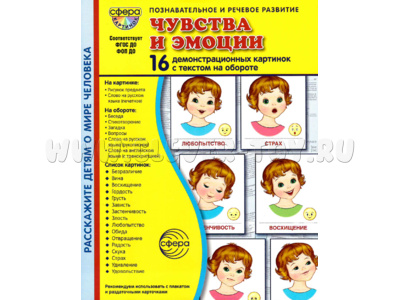 Демонстрационные картинки СУПЕР. Чувства и эмоции (16 шт.) в папке