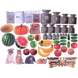 Набор магнитных карточек "Масса. Измеряем, сравниваем."