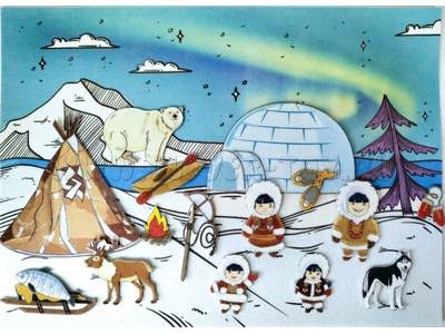 Дидактический набор из фетра "Жизнь народов Севера"